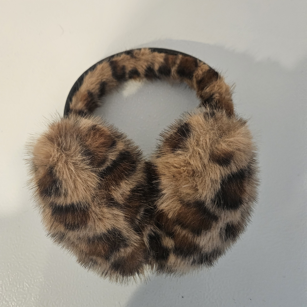 Leopard Print Faux Fur Earmuffs